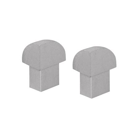TARA ALUMINUM CORNER CONNECTOR FOR TRIM ROUND SHAPE 12MM MATT SILVER