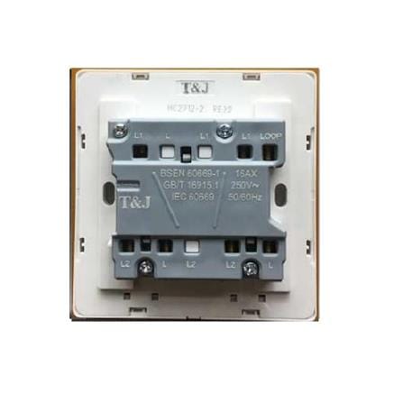 16A 2G 2W SWITCH HC2712-2-ST5 INFINIT T&J