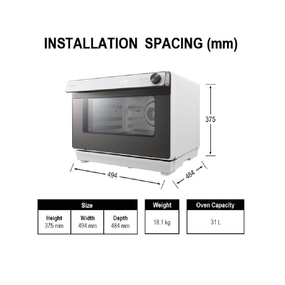 PANASONIC STEAM CONVECTION OVEN NU-SC280WMPQ 1350W 31L