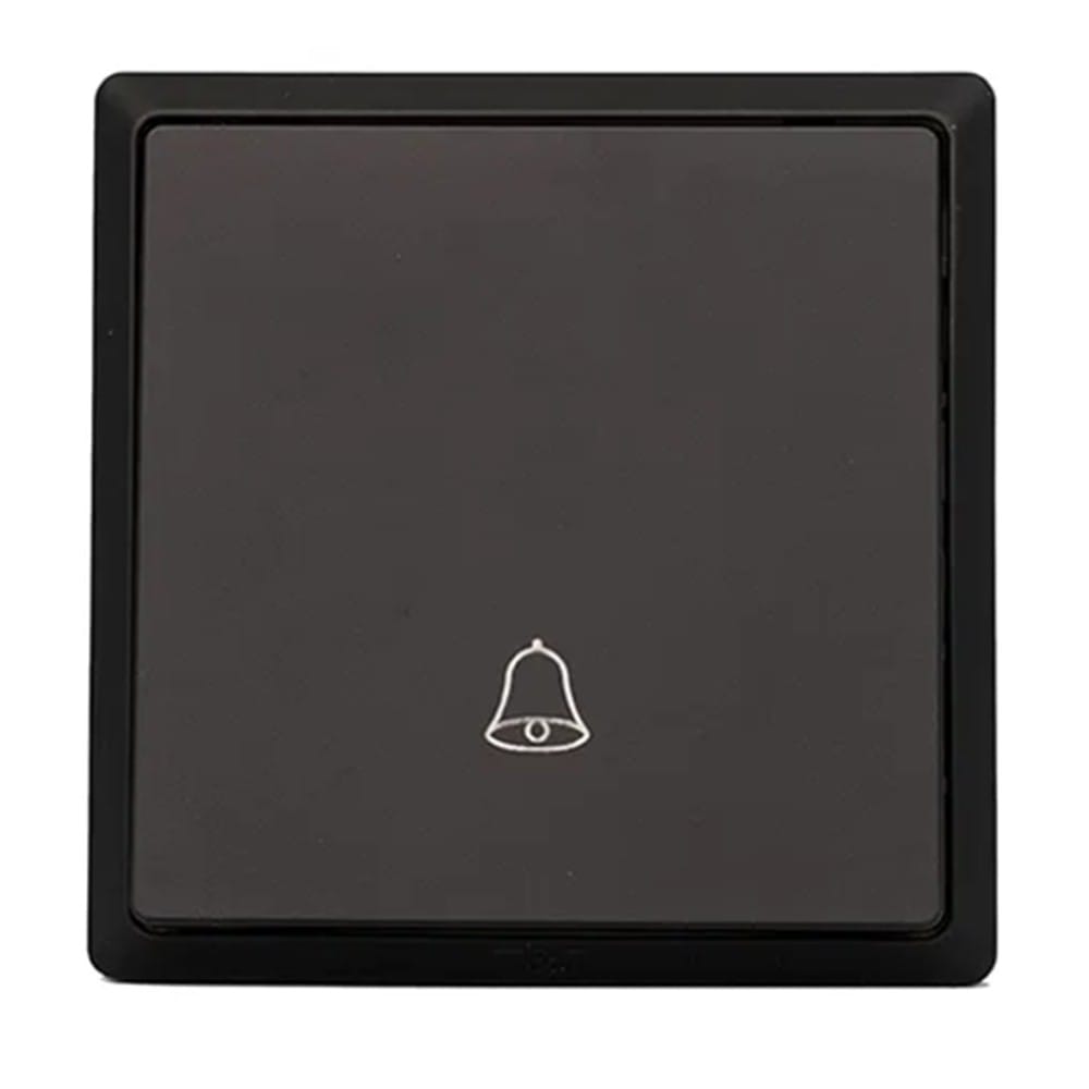 16A 250V 1 GANG BELL SWITCH MATT BLACK HC2711-B-SBL INFINIT T&J