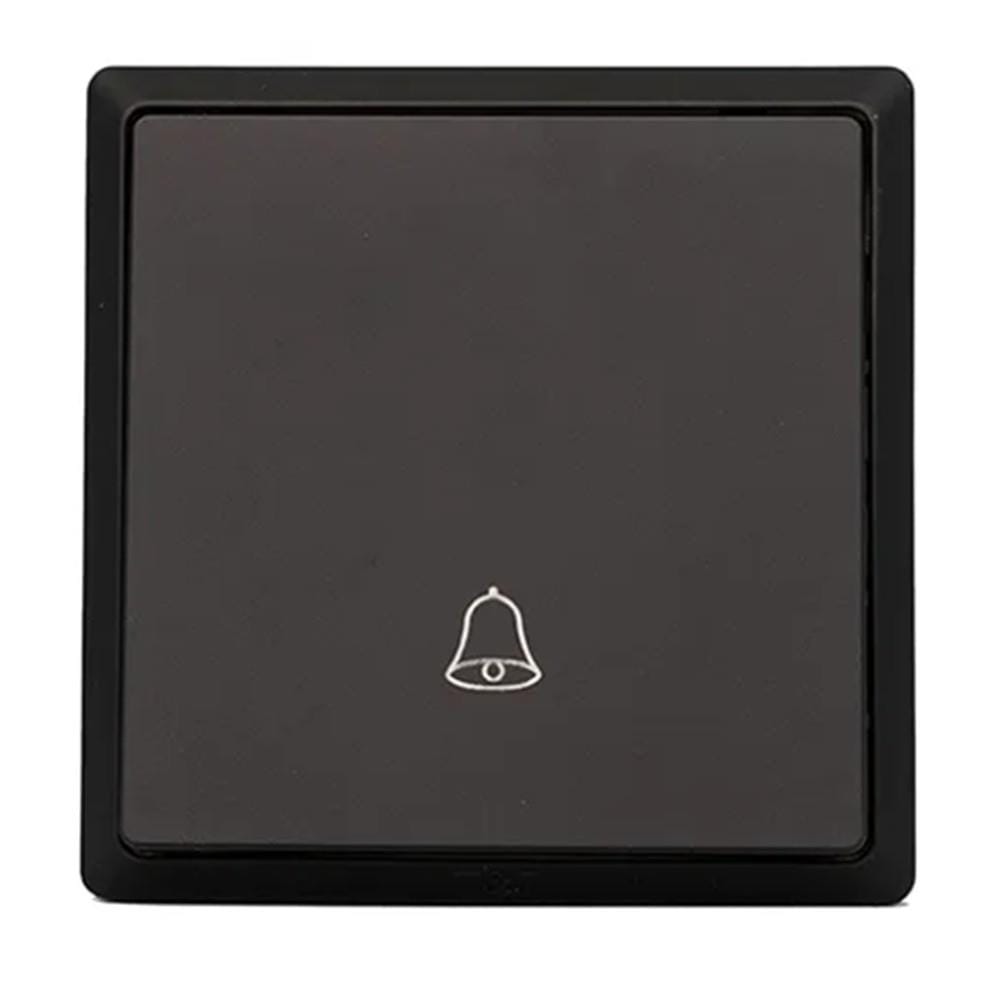16A 250V 1 GANG BELL SWITCH MATT BLACK HC2711-B-SBL INFINIT T&J
