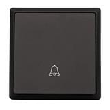 16A 250V 1 GANG BELL SWITCH MATT BLACK HC2711-B-SBL INFINIT T&J