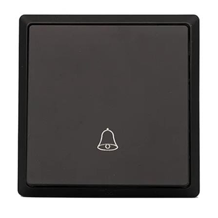 16A 250V 1 GANG BELL SWITCH MATT BLACK HC2711-B-SBL INFINIT T&J