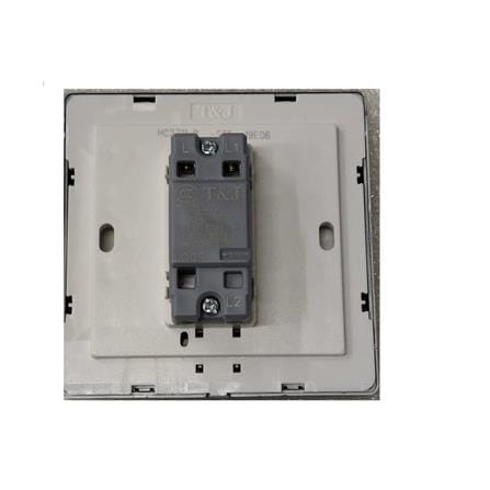 16A 250V 1 GANG BELL SWITCH CHAMPAGNE GREY HC2711-B-ST5 INFINIT T&J