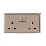 13A 2G SWITCH SOCKET DARK CHAMPAGNE HC8613SD-PS7 INFINIT T&J