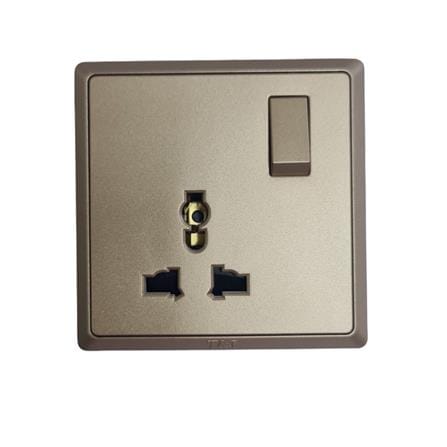 13A 1G UNIVERSAL SWITCH SOCKET DARK CHAMPAGNE HC8318S-PS7 INFINIT T&J