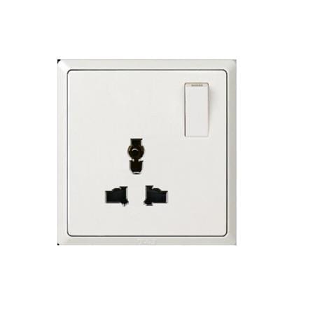 13A 1G UNI SWITCH SOCKET WHITE HC8318S-WH INFINIT T&J