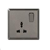 13A 1G UNI SWITCH SOCKET CHAMPAGNE GREY HC8318S-ST5 INFINIT T&J