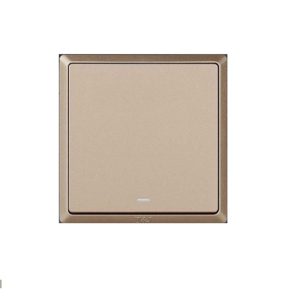 20A 1 GANG DP SWITCH LED DARK CHAMPAGNE HC2721L-DP-PS7 INFINIT T&J