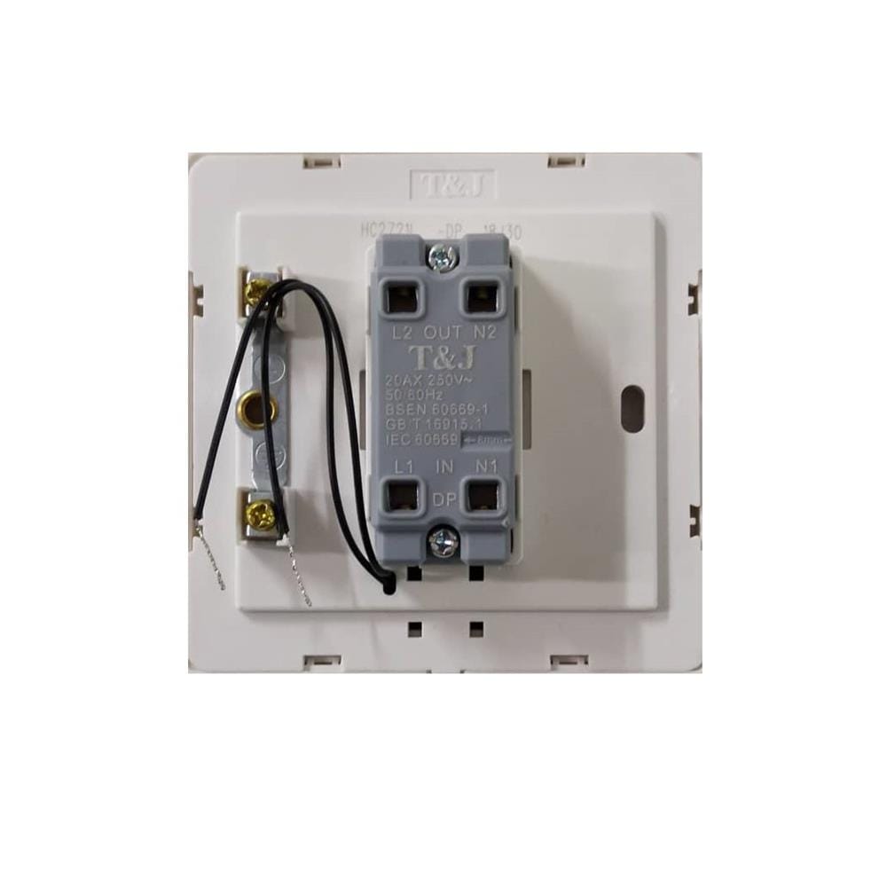 20A 1 GANG DP SWITCH LED DARK CHAMPAGNE HC2721L-DP-PS7 INFINIT T&J