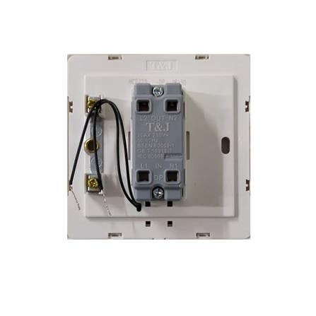 20A 1 GANG DP SWITCH LED DARK CHAMPAGNE HC2721L-DP-PS7 INFINIT T&J
