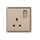 13A 1 GANG SWITCH SOCKET DARK CHAMPAGNE HC8613S-PS7 INFINIT T&J