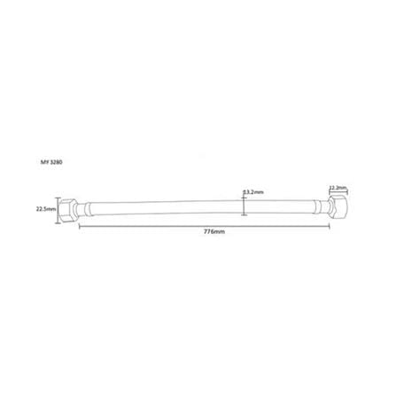 MOYA WATER INLET HOSE 32" FOR HOT AND COLD WATER (H77.60XWS1.32XD1.32 CM)