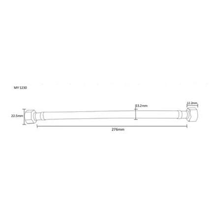 MOYA WATER INLET HOSE 12" STAINLESS STEEL (H27.60XW1.32XD1.32 CM)