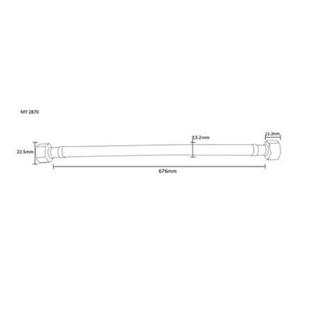 MOYA WATER INLET HOSE 28" FOR HOT/COLD WATER (H67.60XW1.32XD1.32 CM).