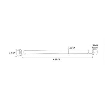 MOYA WATER INLET HOSE 36" FOR HOT/COLD WATER (H91.44XW1.32XD1.32 CM)