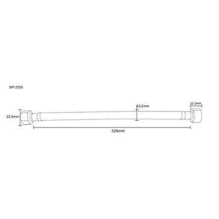 MOYA WATER INLET HOSE 22" FOR HOT AND COLD WATER (H52.60XW1.32XD1.32 CM)
