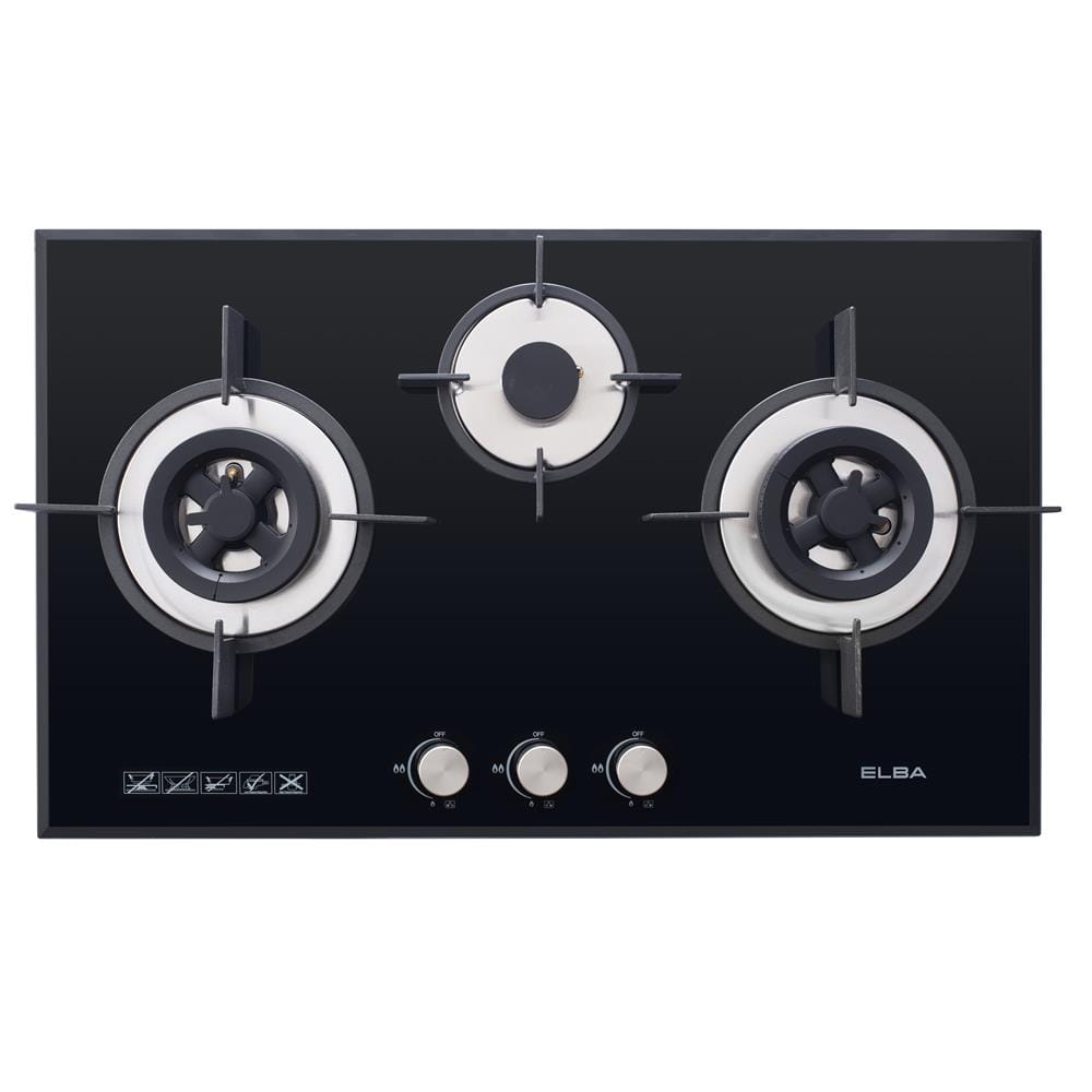 ELBA GAS HOB EGH-K8943G(BK) 3BURNERS 5.0KW 76CM