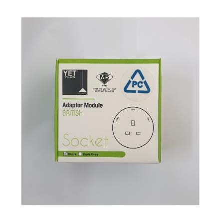 YETPLUS AC2201 BRITISH 13A SOCKET DARK GREY