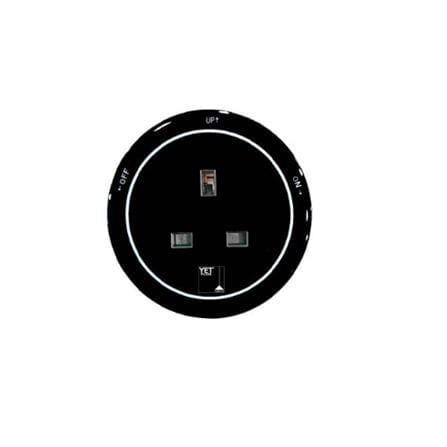 YETPUS AC2101 BRITISH 13A GLASS SOCKET DARK GREY