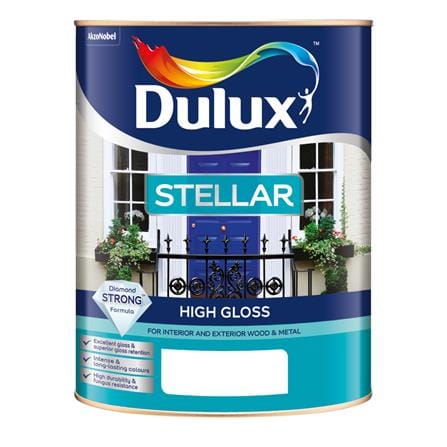 DULUX STELLAR HIGH GLOSS ENAMEL PAINT BASE A 5 LITRE