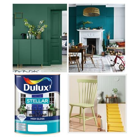 DULUX STELLAR HIGH GLOSS ENAMEL PAINT BASE B 5 LITRE