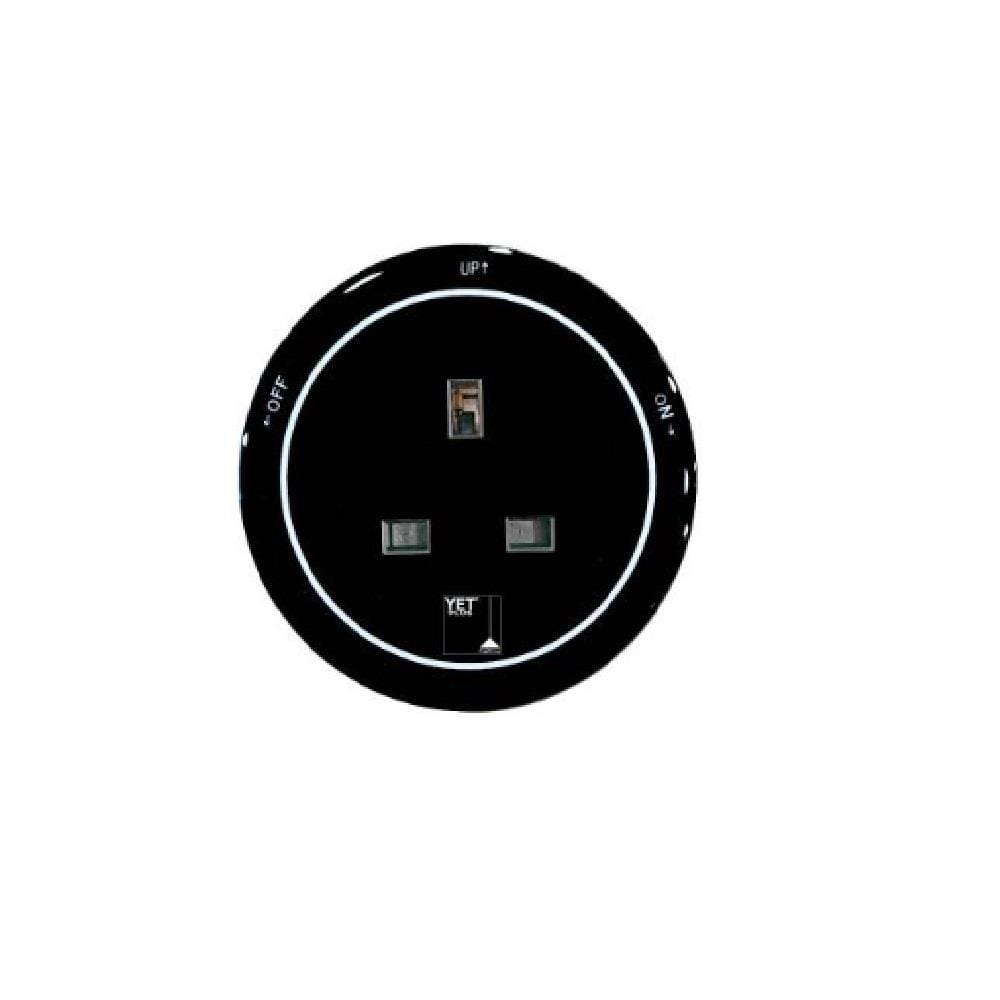 YETPLUS AC2101 BRITISH 13A GLASS SOCKET BLACK