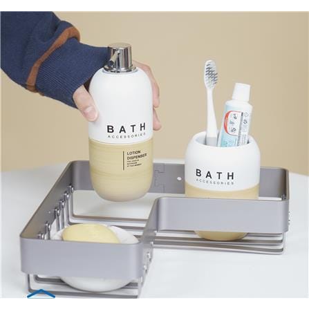 MOYA BATH RACK 1TIER KUH001 ALUMINIUM MATTE GREY (W24XD11.2XH6 CM)