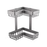 MOYA BATH RACK 2TIER KUH002 ALUMINIUM MATTE GREY (W24XD11.2XH31.4 CM)
