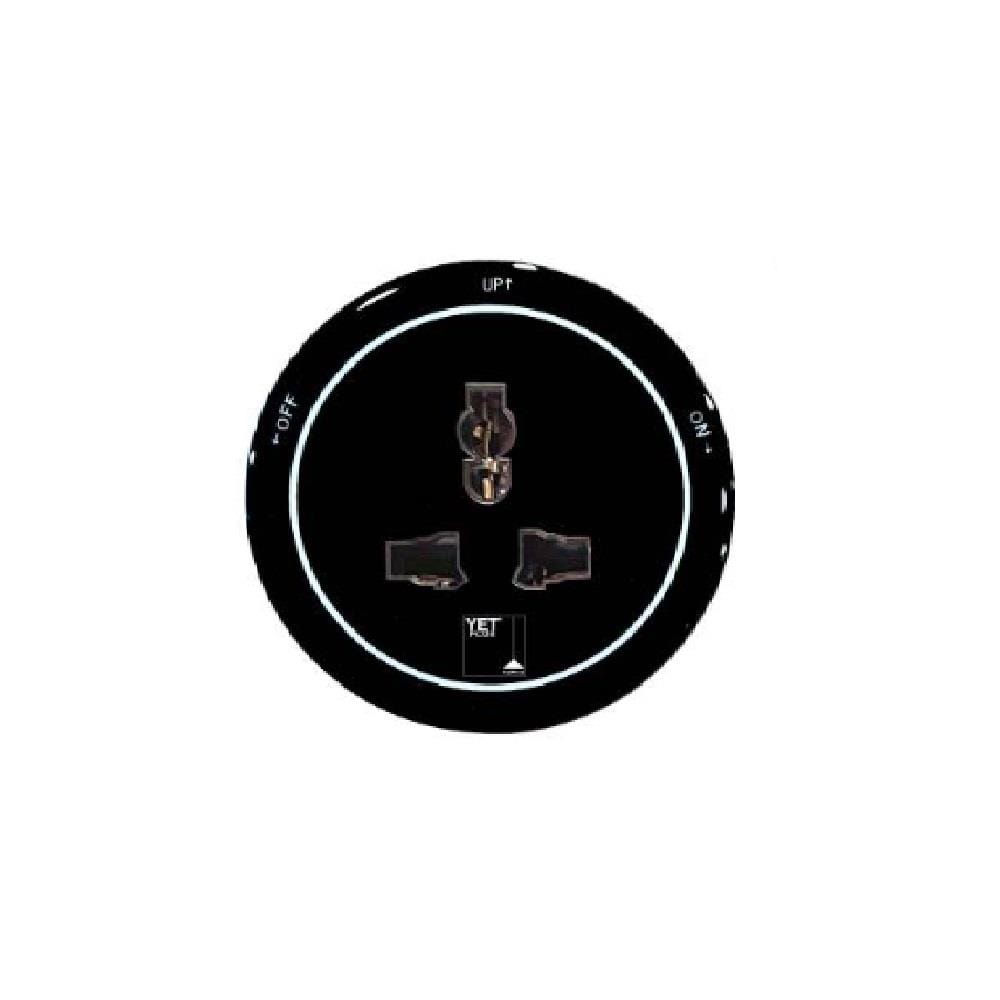 YETPLUS AC2102 MULTI 13A GLASS SOCKET DARK GREY