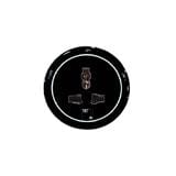 YETPLUS AC2102 MULTI 13A GLASS SOCKET DARK GREY