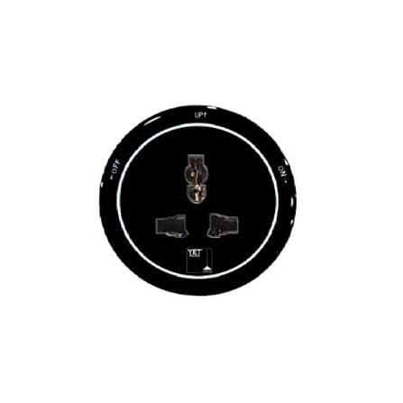 YETPLUS AC2102 MULTI 13A GLASS SOCKET DARK GREY