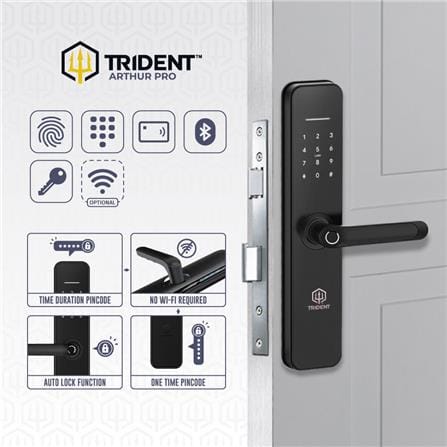 TRIDENT SMART DIGITAL DOOR LOCK ARTHUR PRO BLACK