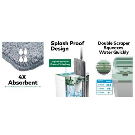 FLAT MOP WITH BUCKET SCOTCH BRITE