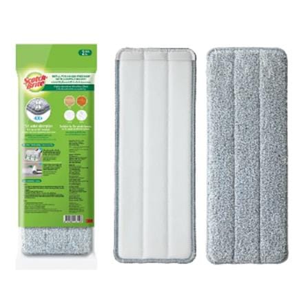 SCOTCH BRITE ANDS-FREE FLAT MICROFIBER MOP REFILL PACK (2PCS/PACK)