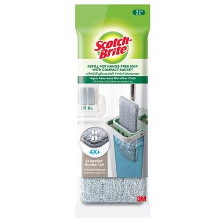 SCOTCH BRITE ANDS-FREE FLAT MICROFIBER MOP REFILL PACK (2PCS/PACK)