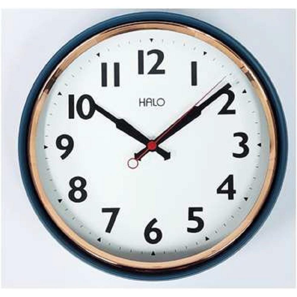 HALO 13" Silent Metal Wall Clock With Rose Gold Ring
