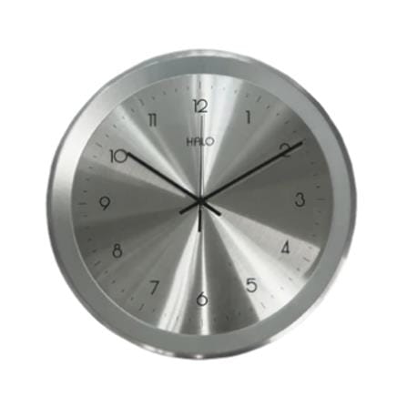 HALO WALL CLOCK 13 INCH SILVER ALUMINIUM