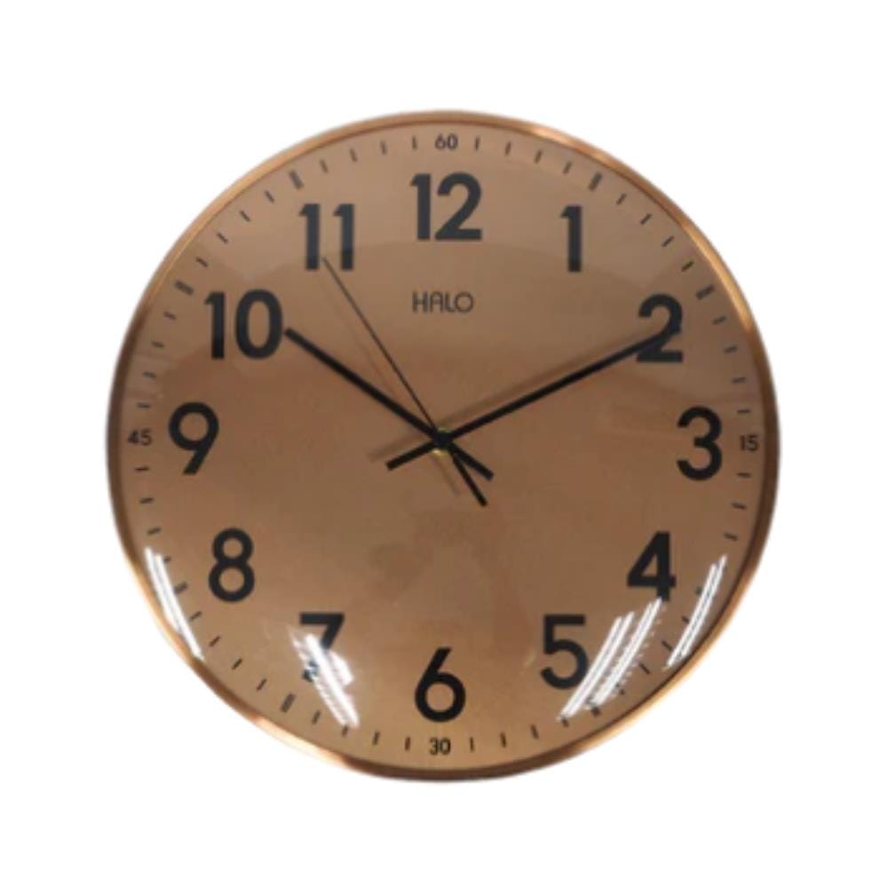 HALO WALL CLOCK 12 INCH ALUMINIUM ROSE GOLD