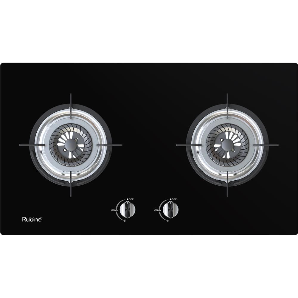 RUBINE GAS HOB RGH-CALDO2B-BL 76CM 2BURNERS 5.2KW