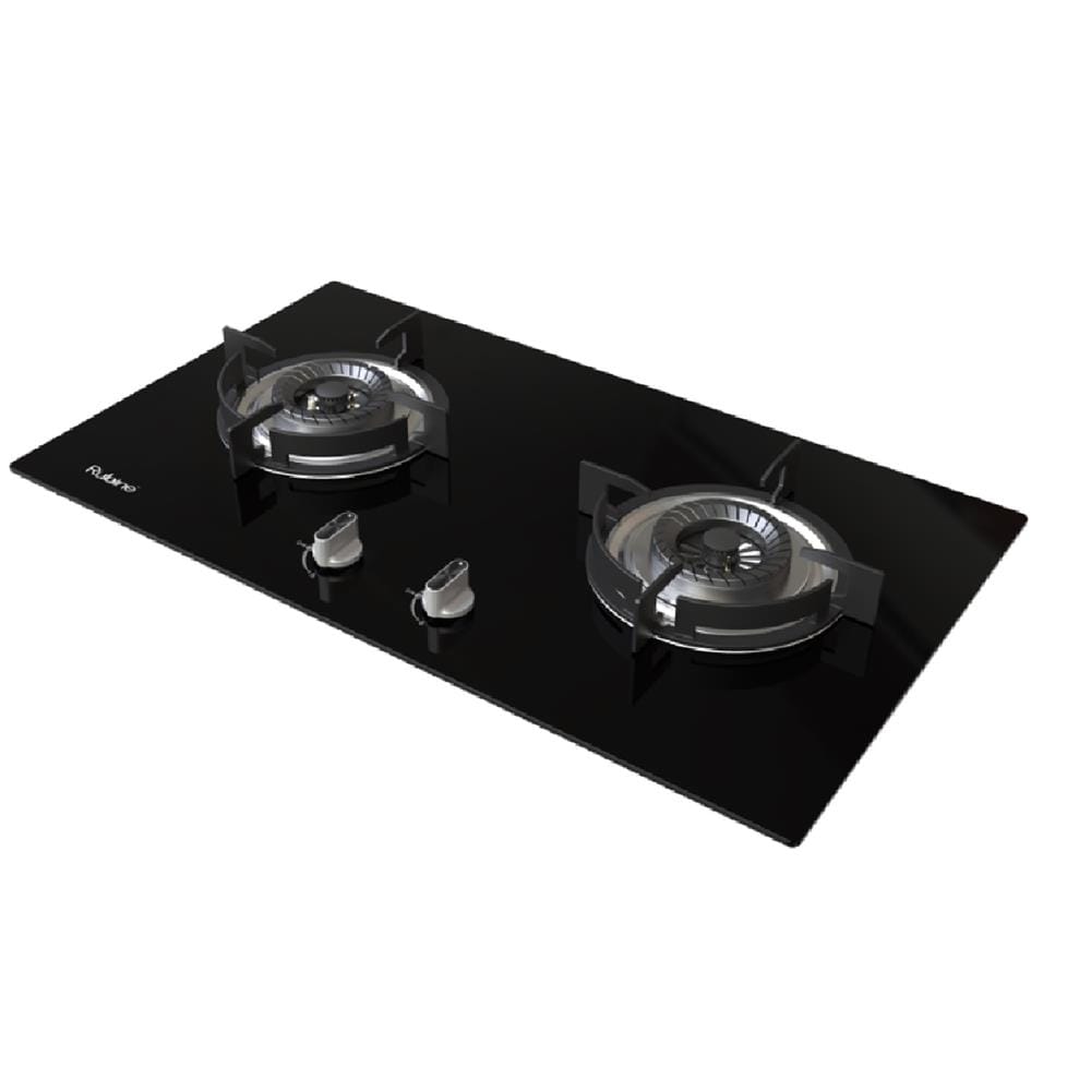RUBINE GAS HOB RGH-CALDO2B-BL 76CM 2BURNERS 5.2KW