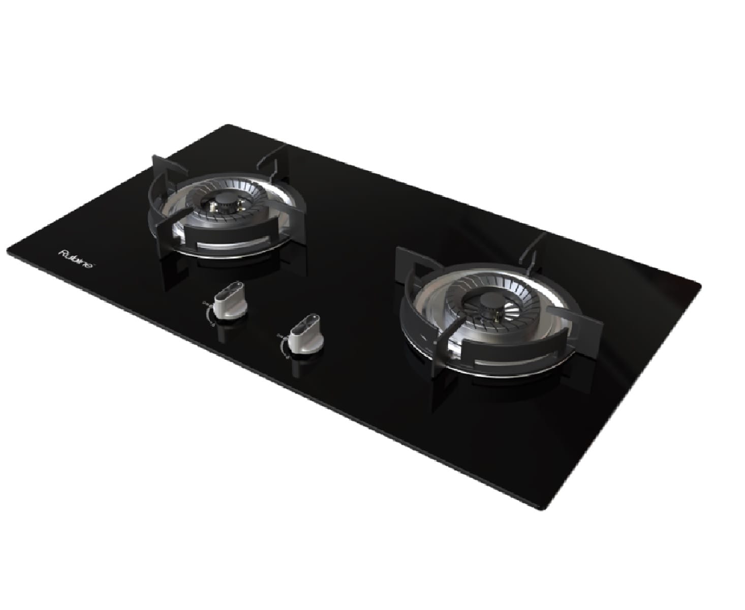 RUBINE GAS HOB RGH-CALDO2B-BL 76CM 2BURNERS 5.2KW