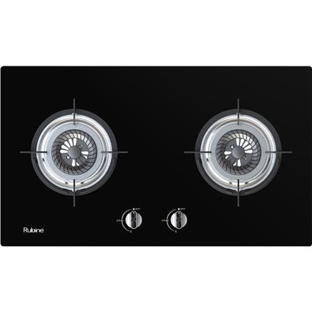 RUBINE GAS HOB RGH-CALDO2B-BL 76CM 2BURNERS 5.2KW