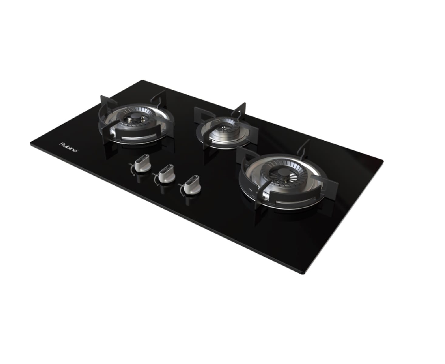 RUBINE GAS HOB RGH-CALDO3B-BL 5.2+2.0KW 3BURNERS 80CM