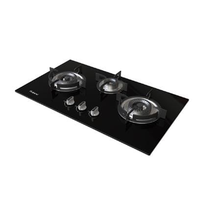RUBINE GAS HOB RGH-CALDO3B-BL 5.2+2.0KW 3BURNERS 80CM