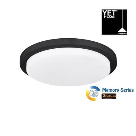 YETPLUS CEILING LAMP LED 9012 20W 3COLOR BLACK 9"