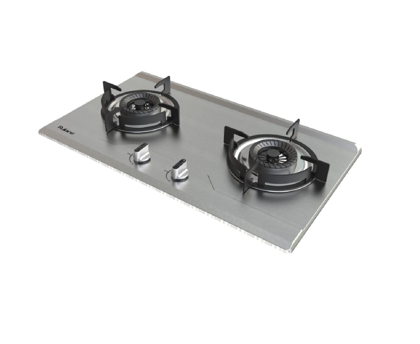 RUBINE GAS HOB RGH-CALDO2B-SS 2BURNERs STAINLESS STEEL 5.2KW 76CM