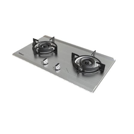 RUBINE GAS HOB RGH-CALDO2B-SS 2BURNERs STAINLESS STEEL 5.2KW 76CM