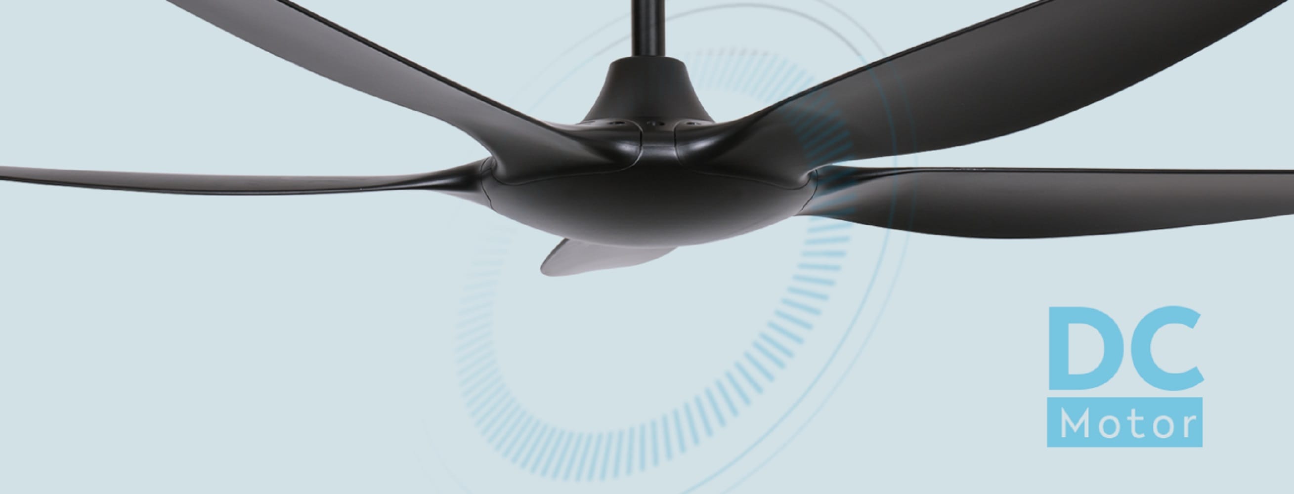 ALPHA CEILING FAN AX60 5BLADE BLACK ABS 56"
