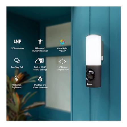 EZVIZ LC3 4MP OUTDOOR SMART SECURITY WALL-LIGHT CAMERA